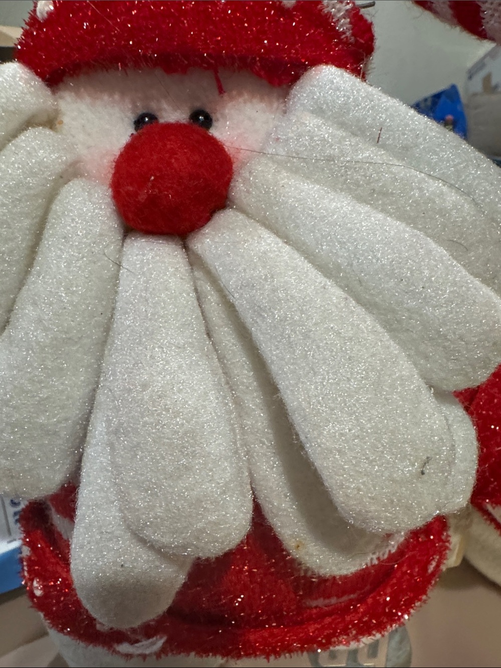 Pair of Red & White Plush Santa Figurines - Picture 3 of 3